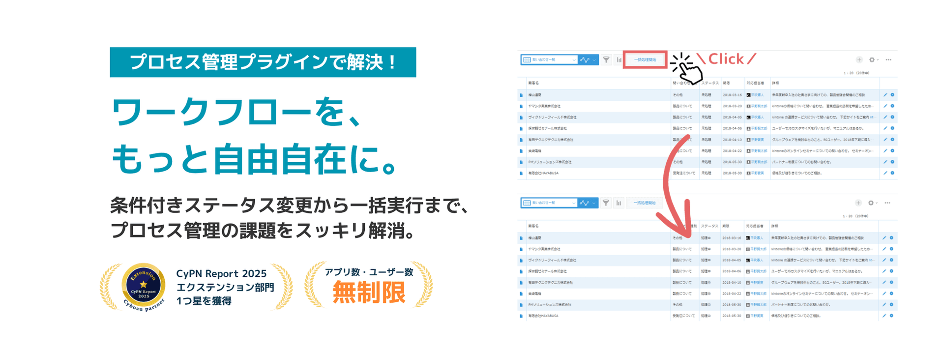 プロセス管理プラグインの紹介イメージ