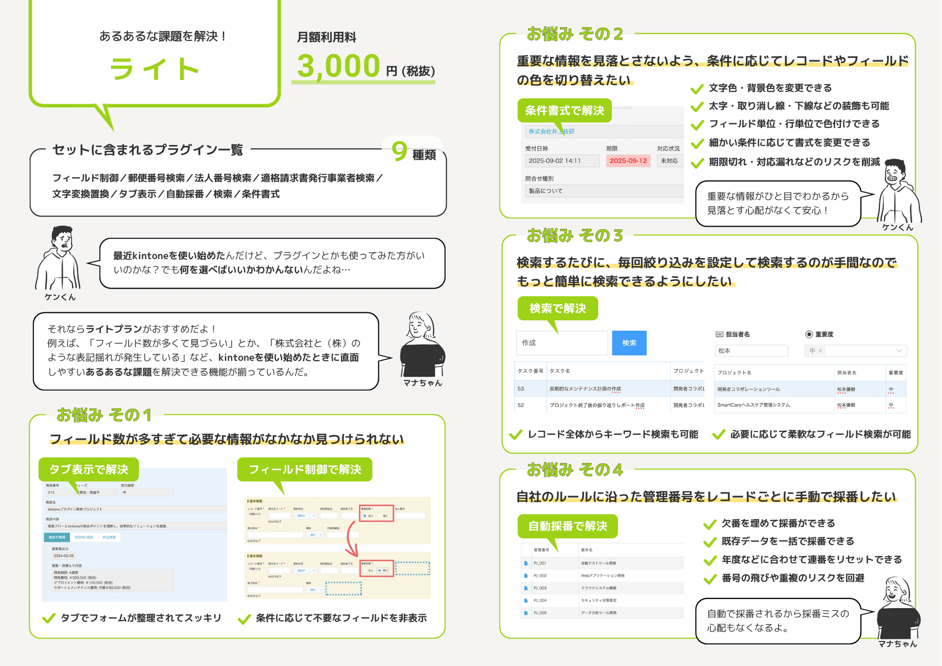 セットプラン別プラグイン紹介パンフレット