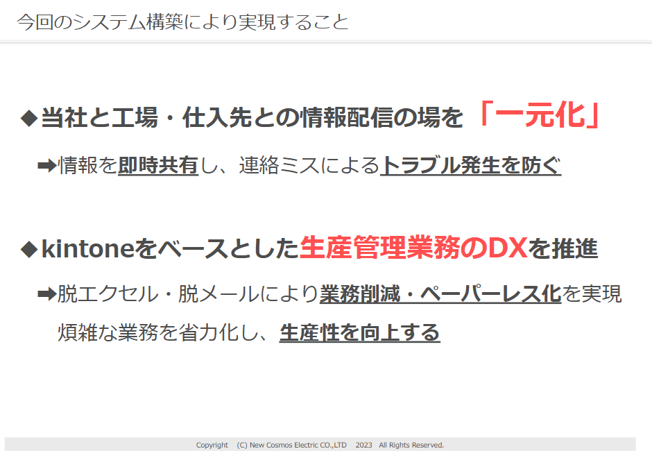 資料配布管理システム構築の流れ