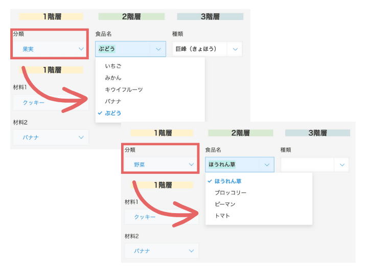 選択肢絞り込みプラグインのイメージ