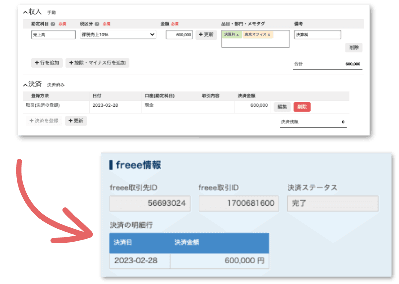 freee決済情報取得