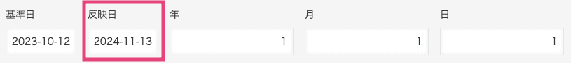 日付フィールドから日付に変換した結果のレコード画面