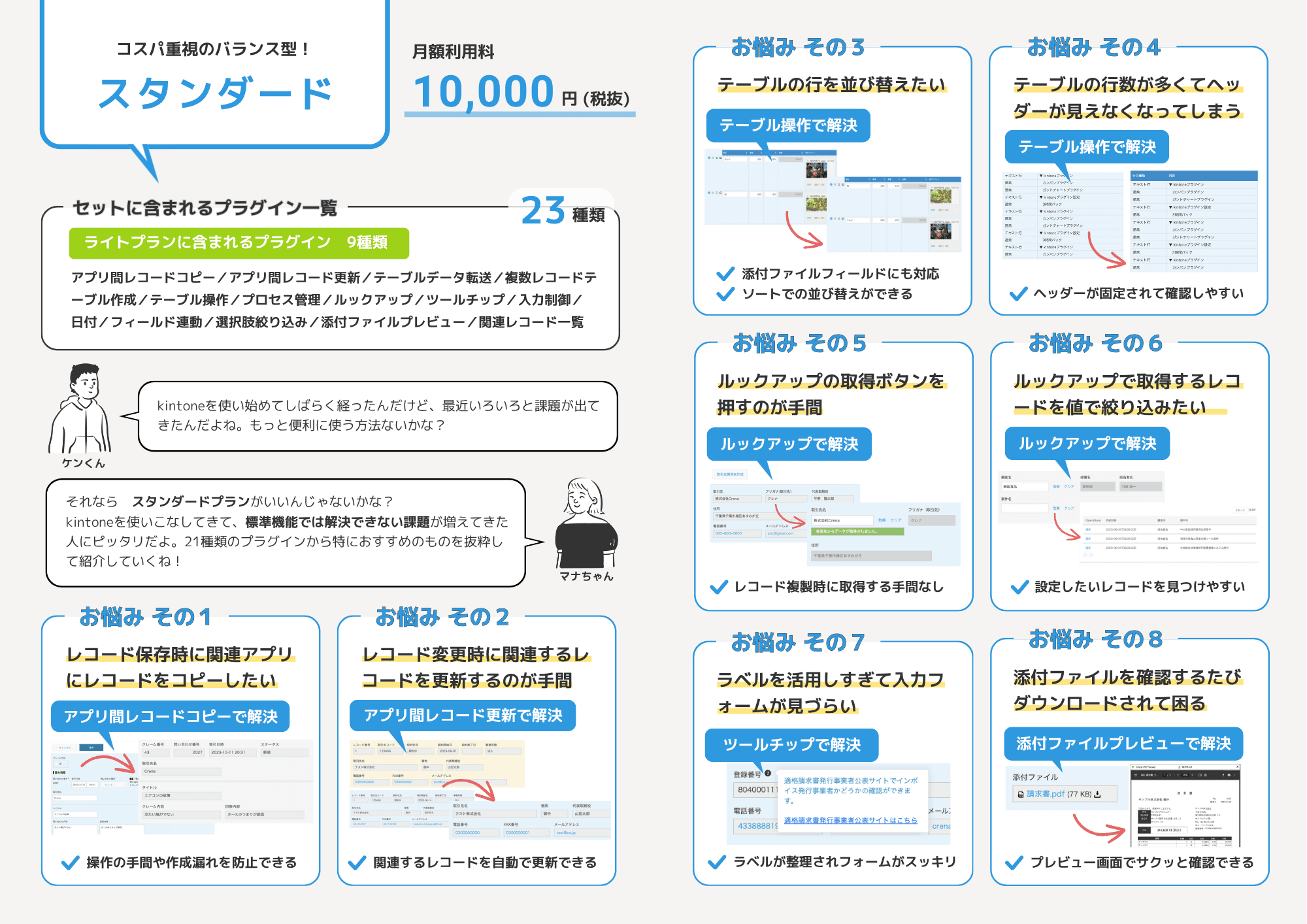 セットプラン別プラグイン紹介パンフレット(中面)