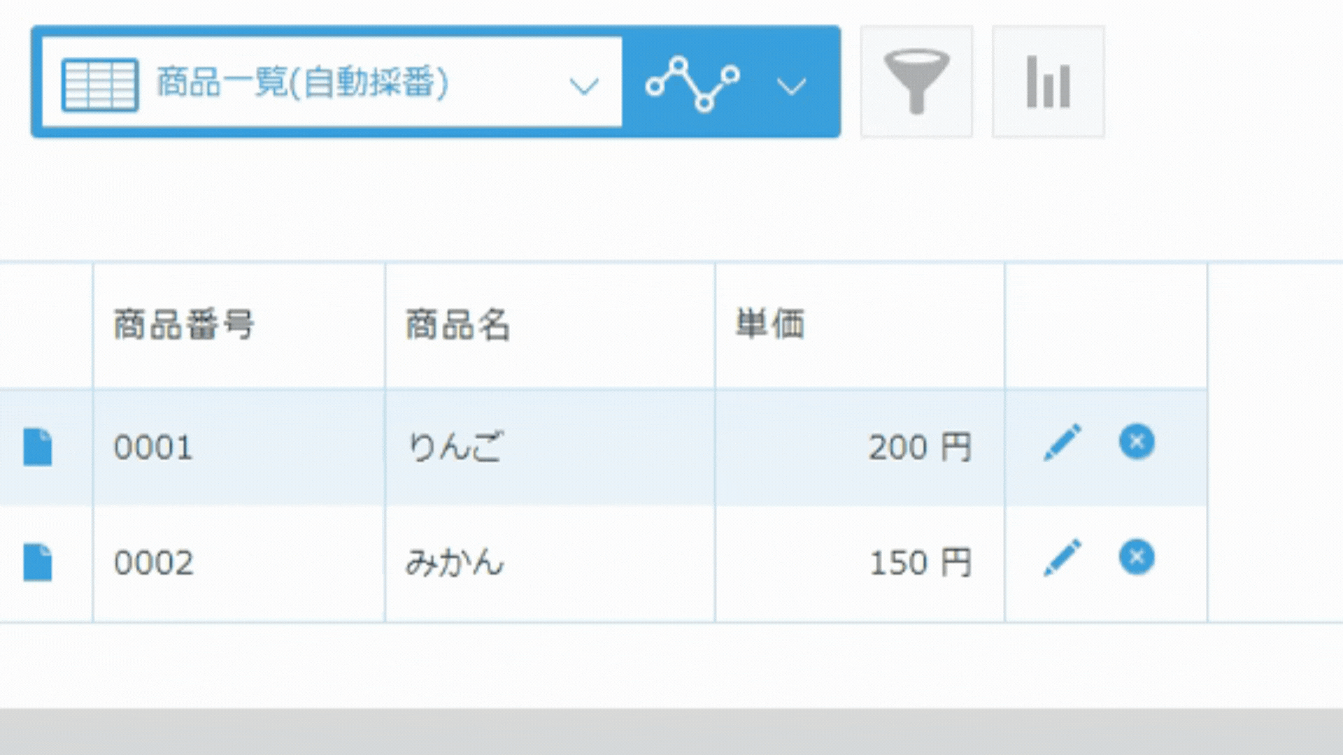 ゼロ埋め採番のイメージ