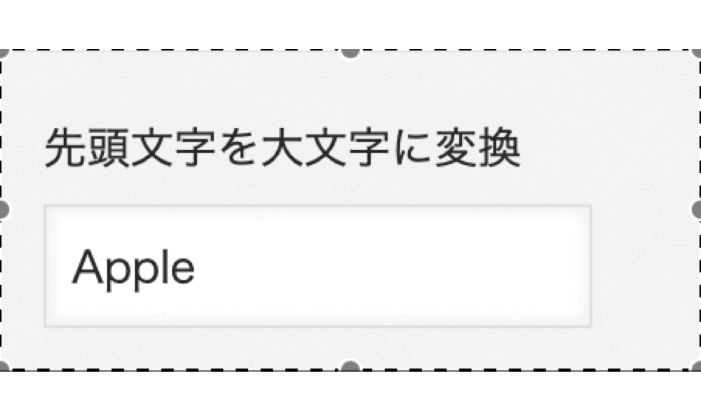 先頭文字が大文字に揃う画面イメージ